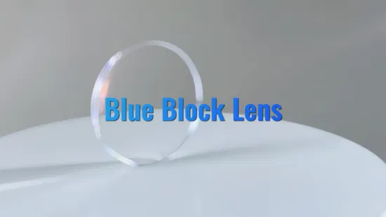 Lentilles de lunettes 1.56 Anti bleu clair bleu bloc coupe résine lentilles de lunettes prix lentille optique ophtalmique