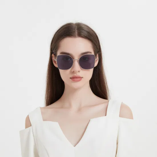 Lunettes de soleil à grande monture en métal, Design Chic, de bonne qualité, pour hommes et femmes, 2023