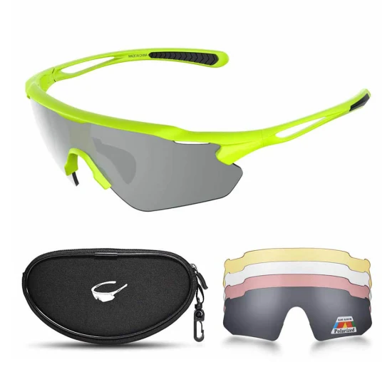 Nouveau gros créateur de mode marque logo personnalisé UV400 lunettes de soleil de sport polarisées modifiables pour vélo cyclisme course randonnée pêche tennis